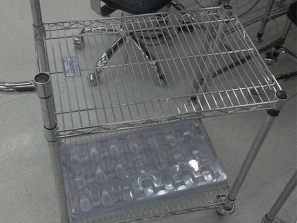 防静电双扶手二层小推车