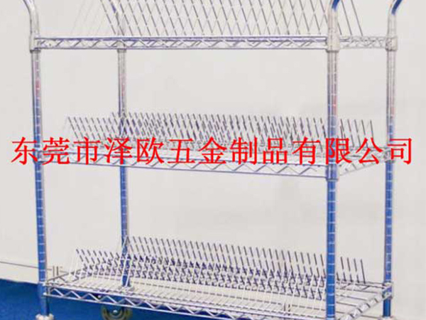 广水不锈钢物流周转架单双峰电子料盘存放架无尘车间防静电周转车