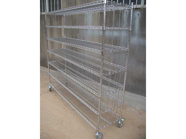 防静电货架镀铬置物架线网货架防静电线网手推车