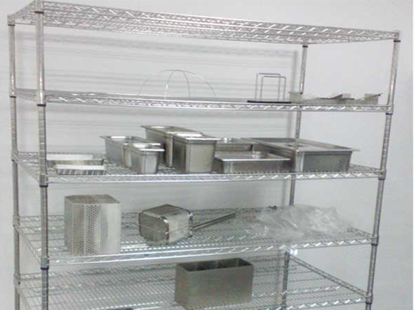 深圳电镀置物架-东莞不锈钢线网货架-江苏镀铬手推车